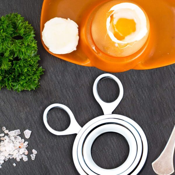 2 Pieces Egg Topper Cutter Stainless Steel Boiled Egg Cutter Cracker Egg Shell Scissors Op - Image 7