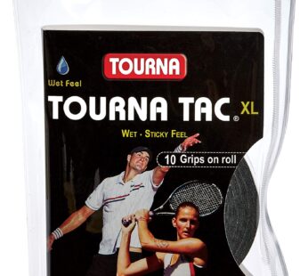 Tourna Tac Overgrip Pack of 10 (Black, X-Large)