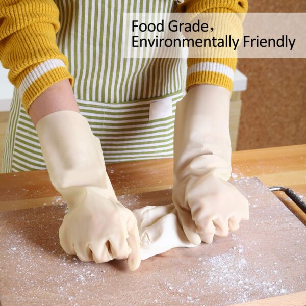 BOOMJOY Nitrile Cleaning Gloves, Heavy Duty Dishwashing Gloves, Reusable Medium Gloves for - Image 3