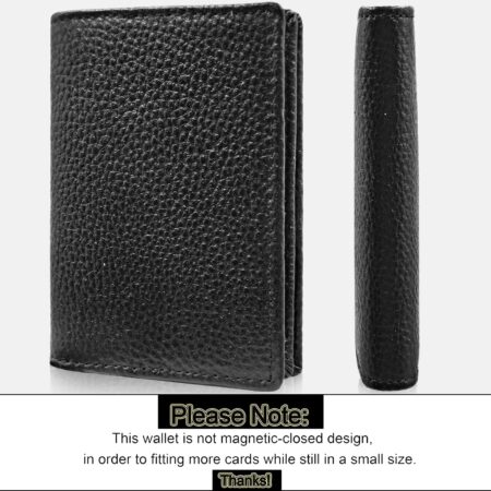 Outrip Genuine Leather Business Card Holder Name Card Case Credit Card Wallet with ID Wind - Image 6