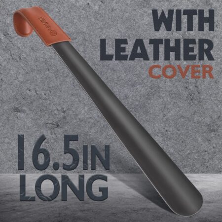 ZOMAKE Shoe Horn Long Handle for Seniors,Metal Long Shoehorn for Boots,16.5" Extra Long Sh - Image 2