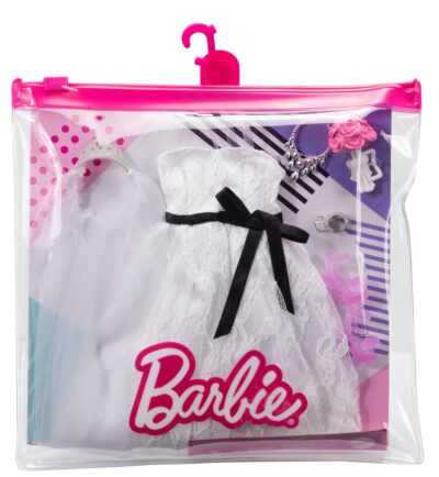 Barbie Fashion Pack: Bridal Outfit Doll with Wedding Dress, Veil, Shoes, Necklace, Bracele - Image 3