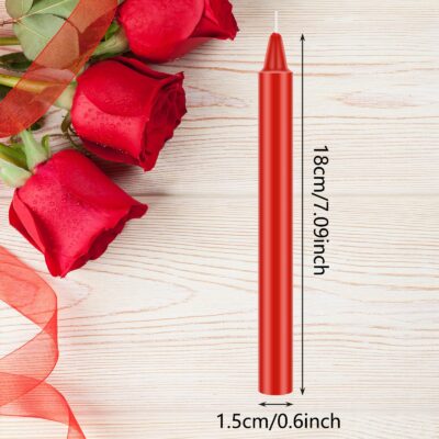 Boao 10 Pieces Low Temperature Candles Wax Low Heat Dripping Candles Wedding Valentine Can - Image 2