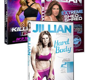 3 Pack Jillian Michaels Fitness DVD’s Killer Body Extreme Shed And Shred Ripped In 30