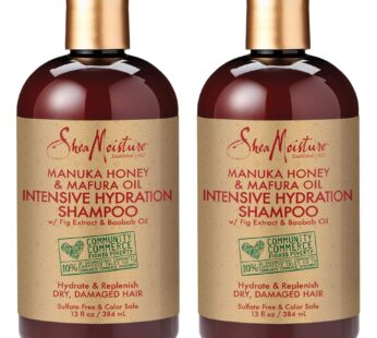 Shea Moisture Manuka Honey & Mafura Oil Intensive Hydration Shampoo 13 Fl Oz (Pack of 2)