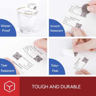 Phomemo [3*320 pcs] Original Labels for M110/M220/M221, 1.18'' x 0.79''(30 x 20mm), Square - Image 4