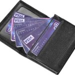 Outrip Genuine Leather Business Card Holder Name Card Case Credit Card Wallet with ID Wind - Image 2