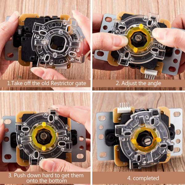 Blulu 4 Pieces GT-Y Octagonal Restrictor Gate 8 Ways Restrictor Plate for JLF Joysticks - Image 3