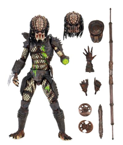 NECA - Predator 2 Ultimate Battle Damaged City Hunter 7 Action Figure, Battle Damaged City