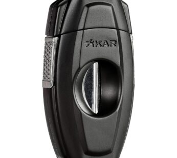 Xikar VX2 V-Cut Cigar Cutter with Stainless Steel Blades & Secure Lock, Gunmetal | Clips u