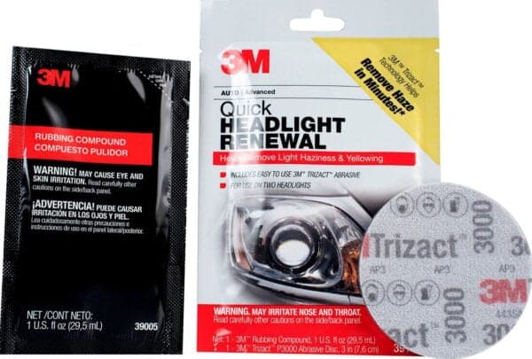 3M Quick Headlight Renewal, Helps Remove Light Haziness & Yellowing in Minutes, Hand Appli - Image 2