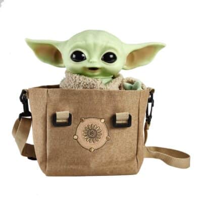 Mattel Star Wars Grogu Plush 10-inch Toy, Character Figure with Soft Body, Sounds & Carrie - Image 2