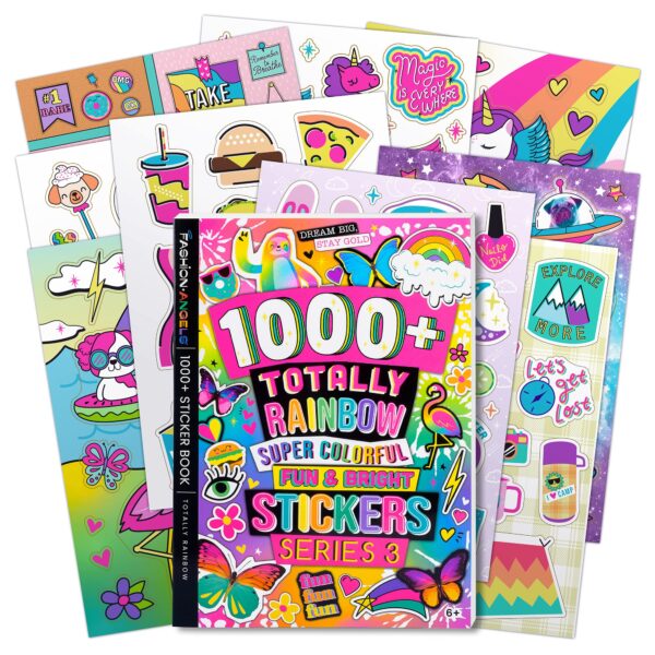 Fashion Angels 1,000+ Totally Rainbow Sticker Book, Includes Fun & Colorful Craft Stickers