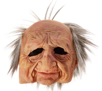 Zagone Super Soft Old Man Mask, Grey Wrinkly Old Woman