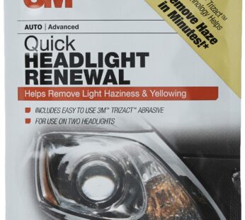 3M Quick Headlight Renewal, Helps Remove Light Haziness & Yellowing in Minutes, Hand Appli