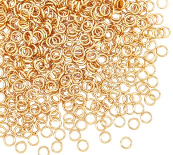 NBEADS About 500pcs 4mm Gold Jump Rings, Open Jump Rings 304 Stainless Steel Split Rings R