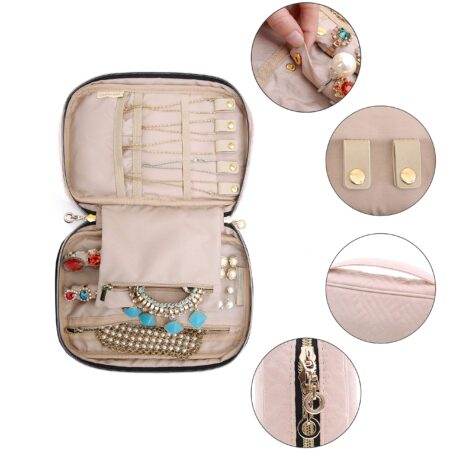 BAGSMART Jewelry Organizer Case Travel Jewelry Storage Bag for Necklace, Earrings, Rings, - Image 6
