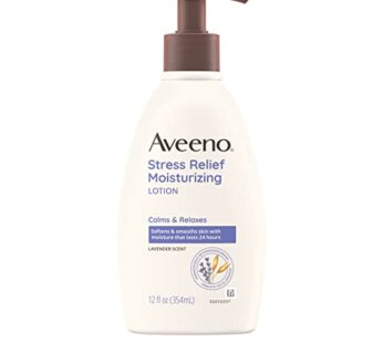 Aveeno Daily Stress Relief Body Lotion with Lavender Scent for Moisturizing , Natural Oatm