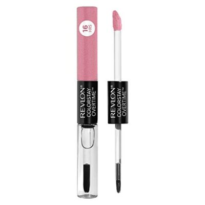 REVLON Liquid Lipstick with Clear Lip Gloss, ColorStay Face Makeup, Overtime Lipcolor, Dua