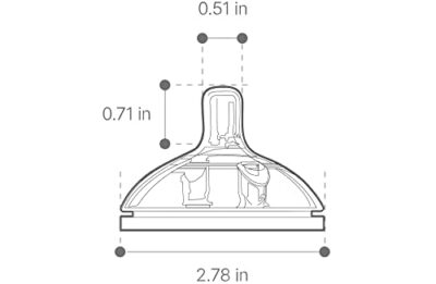 Comotomo Silicone Replacement Nipple, Fast Flow, 6+ Months, 2 Count - Image 2