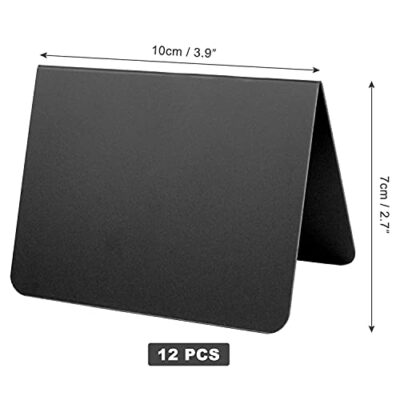 12 Pack 4"x3"Mini Chalkboard Signs for Chalk Sign, Easy to Write and Wipe Out - ?Food Labe - Image 2