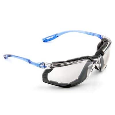 3M Safety Glasses, Virtua CCS, ANSI Z87, Anti-Fog, Indoor/Outdoor Mirrored Lens, Blue Fram