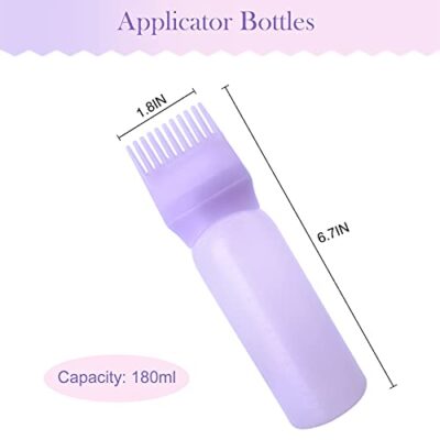 Cosywell Root Comb Applicator Bottle 6 Ounce Hair Dye Applicator Brush 3 Pack for Hair Roo - Image 2