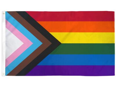 LOVEON - Progress Pride Flag Rainbow Vibrant 3x5ft Poly - Perfect for Showing Your Pride L