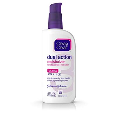 Clean & Clear Essentials Dual Action Facial Moisturizer with Salicylic Acid Acne Medicatio