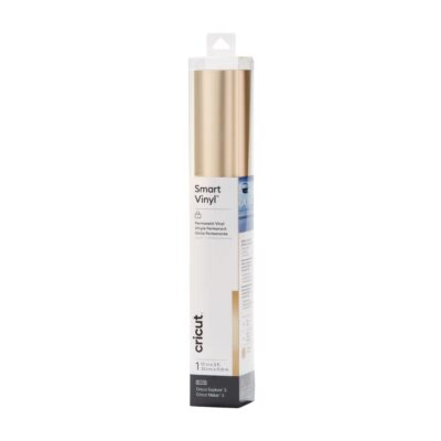 Cricut Smart Permanent Matte Metallic Vinyl (13in x 3ft, Champagne) for Outdoor Crafts, Fo