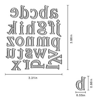 Metal Capital 26 Alphabet Cutting Dies, Lowercase 26 Letters Alphabet Die Cuts for Card Ma - Image 3