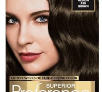 L’Oreal Paris Superior Preference Fade-Defying + Shine Permanent Hair Color, 5A Medium Ash