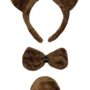 Petitebella Combined Animal Headband Bowtie Tail 3pc Costume (Bear, One Size)