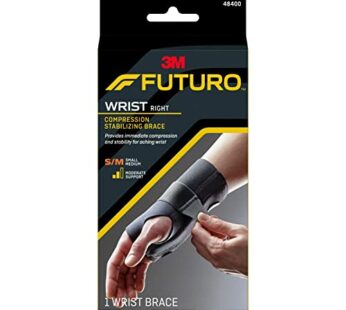 FUTURO Compression Stabilizing Wrist Brace, Right Hand, Small/Medium Size, Provides Suppor