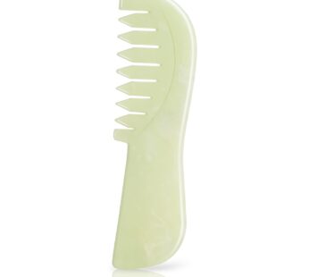 Jade Scalp Massage Comb, Natural Jade Stone Gua Sha Scraping Massage Tool for Arms, Legs,