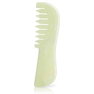 Jade Scalp Massage Comb, Natural Jade Stone Gua Sha Scraping Massage Tool for Arms, Legs,