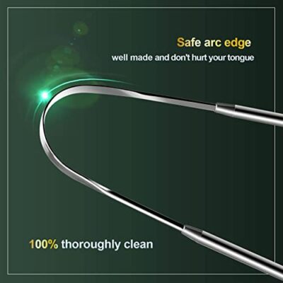2 Pack Tongue Scraper, 100% Surgical 304 Stainless Steel Tongue Cleaner for Adults And Kid - Image 4