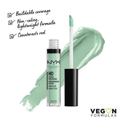 NYX PROFESSIONAL MAKEUP HD Studio Photogenic Concealer Wand, Medium Coverage - Green - Image 2