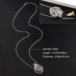 1PC Clear Heart Vial Perfume Bottle Necklaces Stainless Steel Chain Make a Wish blood vial - Image 4