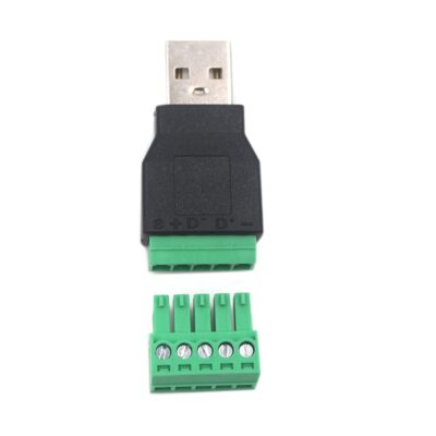Kework USB Screw Terminal Block Connector, USB 2.0 Type A Female to 5 Pin Female Bolt Scre - Image 4