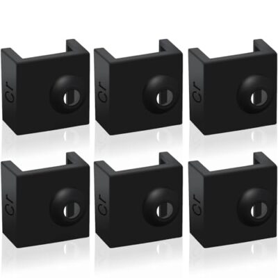 3D Printer Hotend Silicone Sock, 6 PCS Heater Block Silicone Cover for Creality Ender 3/3