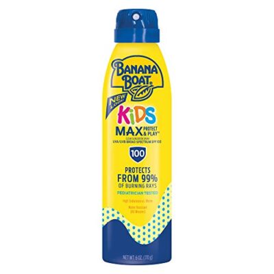 Banana Boat Kids MAX Protect & Play Sunscreen Spray SPF 100, 6oz | Clear Spray Sunscreen,