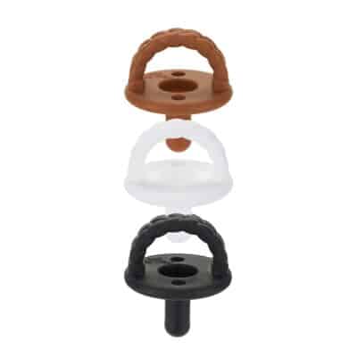Itzy Ritzy Silicone Pacifiers for Newborn - Sweetie Soother Pacifiers Feature Collapsible