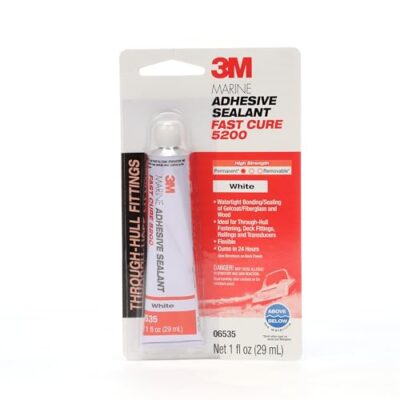 3M Marine Adhesive Sealant Fast Cure 5200 (06535) Permanent Bonding and Sealing for Boats