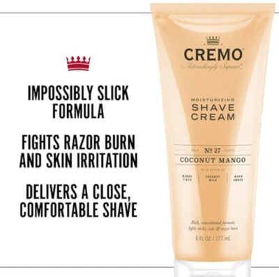 Cremo Coconut Mango Moisturizing Shave Cream, Astonishingly Superior Ultra-Slick Shaving C - Image 4