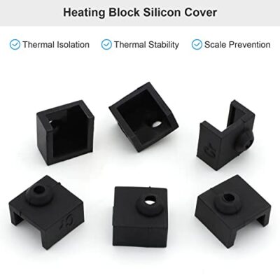 3D Printer Hotend Silicone Sock, 6 PCS Heater Block Silicone Cover for Creality Ender 3/3 - Image 4