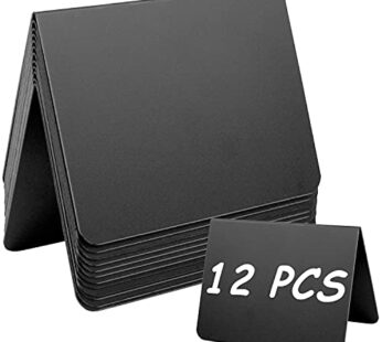 12 Pack 4″x3″Mini Chalkboard Signs for Chalk Sign, Easy to Write and Wipe Out – ?Food Labe
