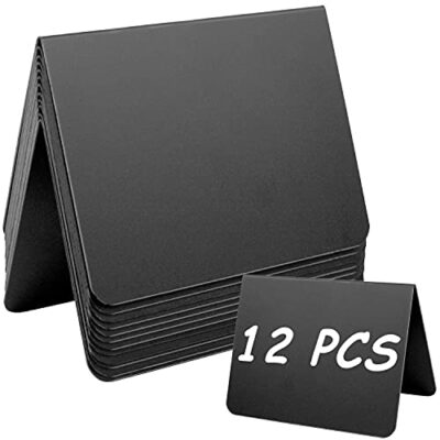 12 Pack 4"x3"Mini Chalkboard Signs for Chalk Sign, Easy to Write and Wipe Out - ?Food Labe