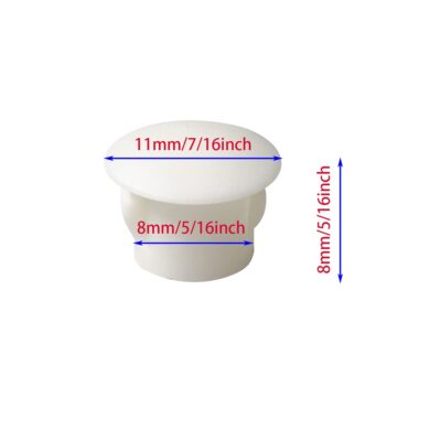 30 Pcs White Hole Plugs 8mm (5/16") White Plastic Hole Plugs White Plastic Plugs for Holes - Image 3