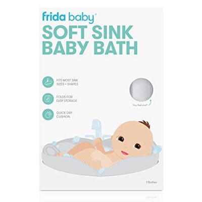 Frida Baby Soft Sink Baby Bath Seat | Sink Bather for Baby | Easy to Clean Baby Bathtub + - Image 12